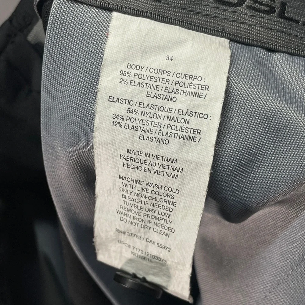 Greg Norman Golf Shorts Mens 34 Black Stretch Performance‎ Flat Front